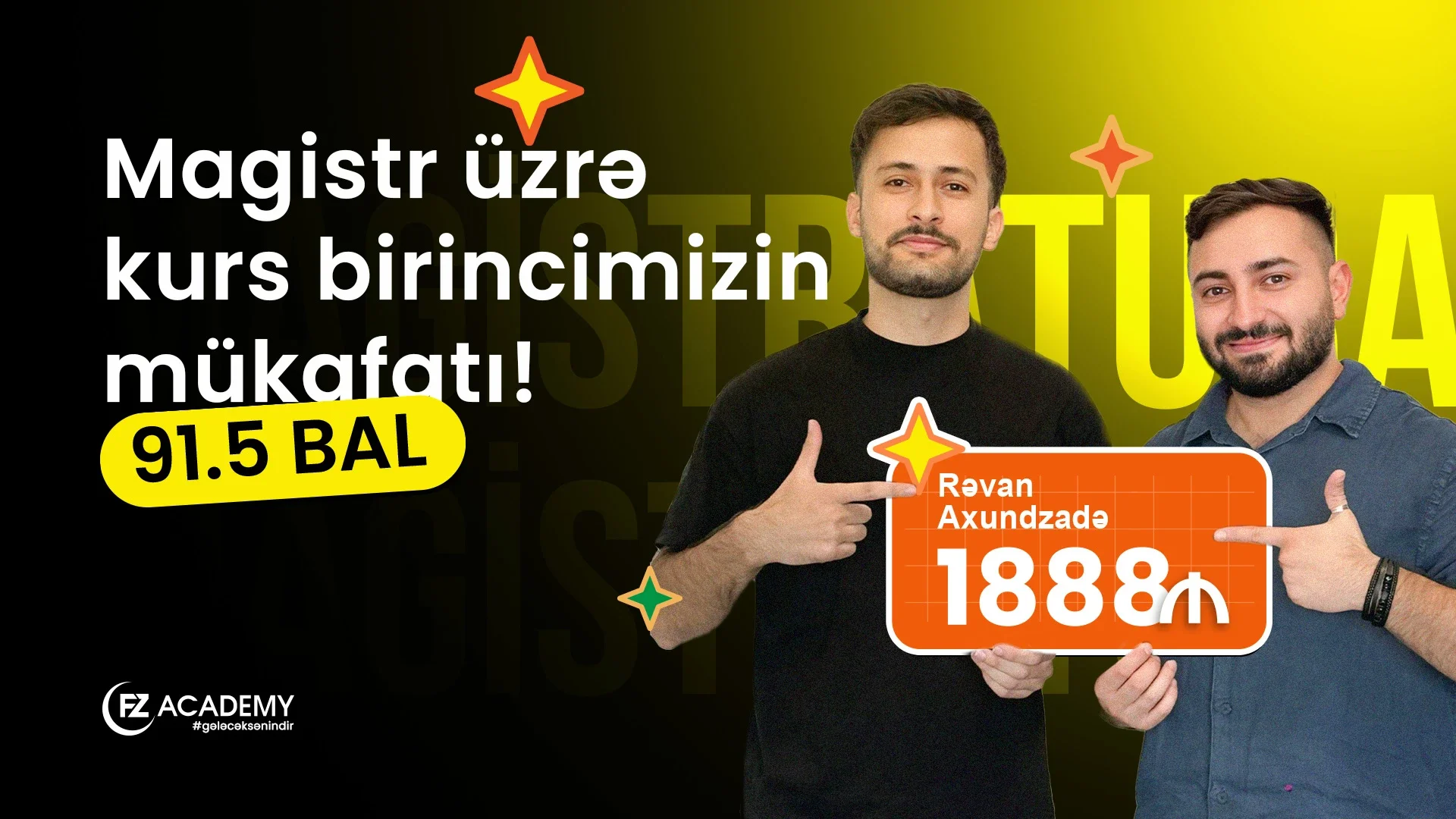 Magistr telebemiz Revan Axundzade 1888 manatla mukafatlandirildi